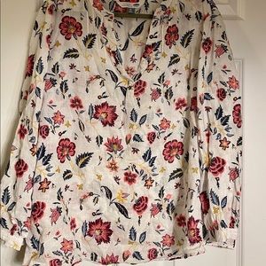 Pretty cotton floral blouse